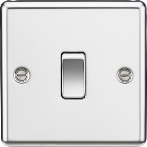 20A 1G DP Switch - Rounded Edge Polished Chrome