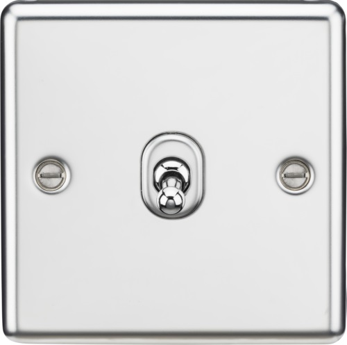 10AX 1G Intermediate Toggle Switch - Rounded Edge Polished Chrome