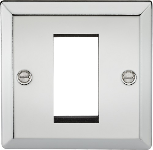 1G Modular Faceplate - Bevelled Edge Polished Chrome