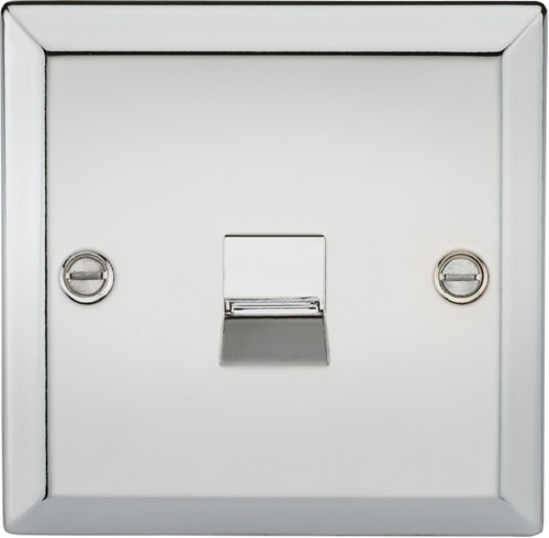 Telephone Master Outlet - Bevelled Edge Polished Chrome