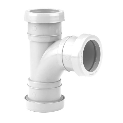 32mm PushFit Wastewater Swept Tee  - White