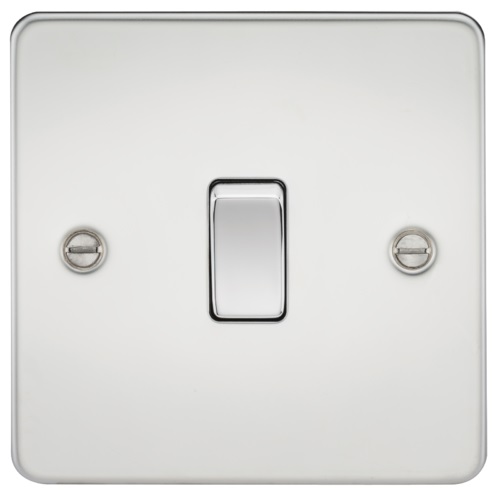 Flat Plate 10AX 1G Intermediate Switch - Polished Chrome