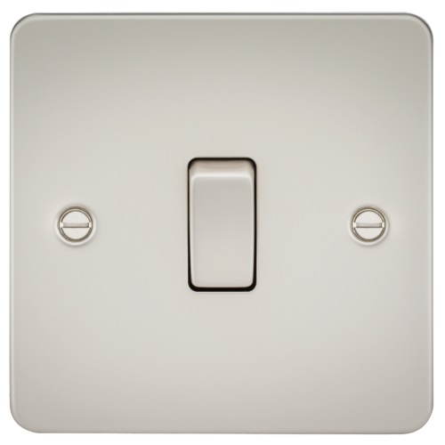 Flat Plate 10AX 1G Intermediate Switch - Pearl