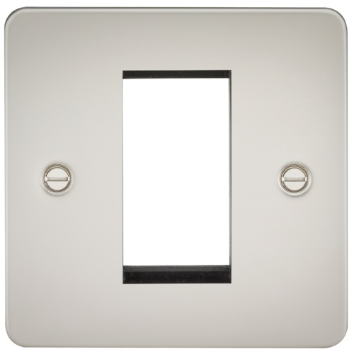 Flat Plate 1G Modular Faceplate - Pearl