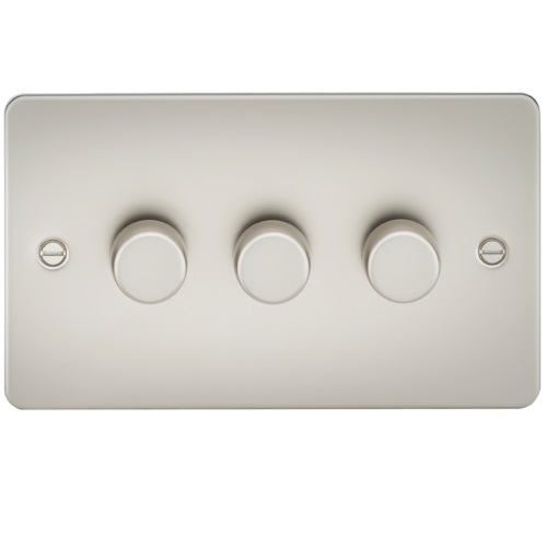 Flat Plate 3G 2 way 10-200W (5-150W LED) trailing edge dimmer - Pearl