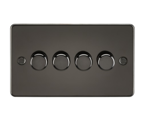 Flat Plate 4G 2 way 10-200W (5-150W LED) trailing edge dimmer - Gunmetal