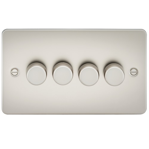 Flat Plate 4G 2 way 10-200W (5-150W LED) trailing edge dimmer - Pearl