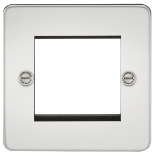 Flat Plate 2G modular faceplate - polished chrome