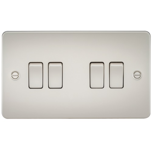 Flat Plate 10AX 4G 2-way switch - pearl