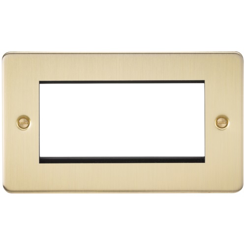 Flat Plate 4G modular faceplate - brushed brass