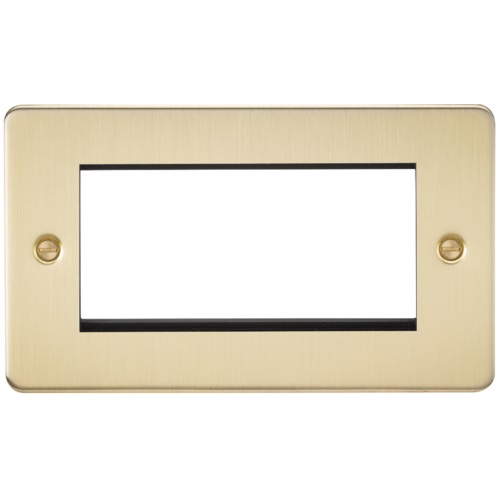 Flat Plate 4G modular faceplate - brushed brass