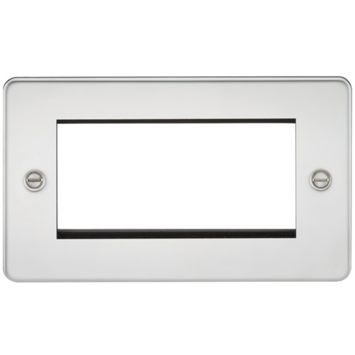 Flat Plate 4G modular faceplate - polished chrome