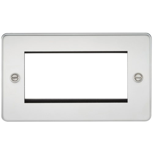 Flat Plate 4G modular faceplate - polished chrome