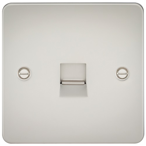 Flat Plate Telephone master socket -pearl