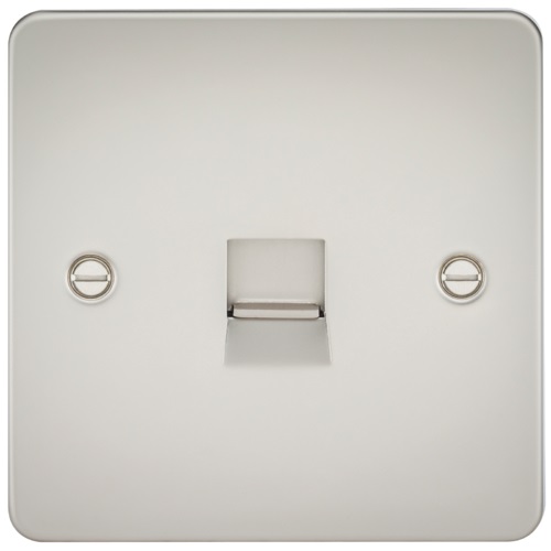 Flat Plate Telephone master socket -pearl