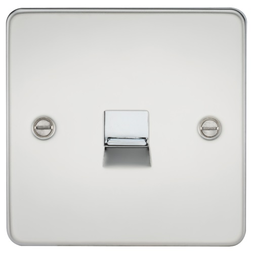 Flat Plate Telephone extension socket - polished chrome