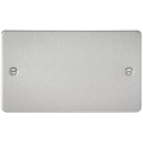 Flat Plate 2G blanking plate - brushed chrome