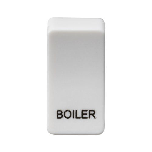 Switch cover marked BOILER - white