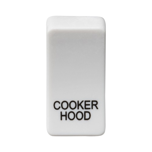 Switch cover marked COOKER HOOD - white