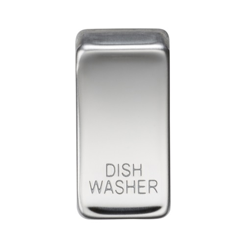 Switch cover "marked DISHWASHER" - polished chrome