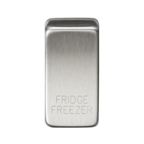 Switch cover "marked FRIDGE/FREEZER" - brushed chrome