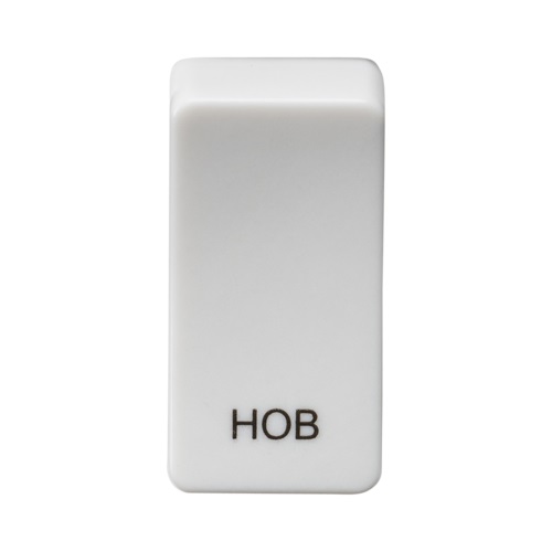 Switch cover marked HOB - white
