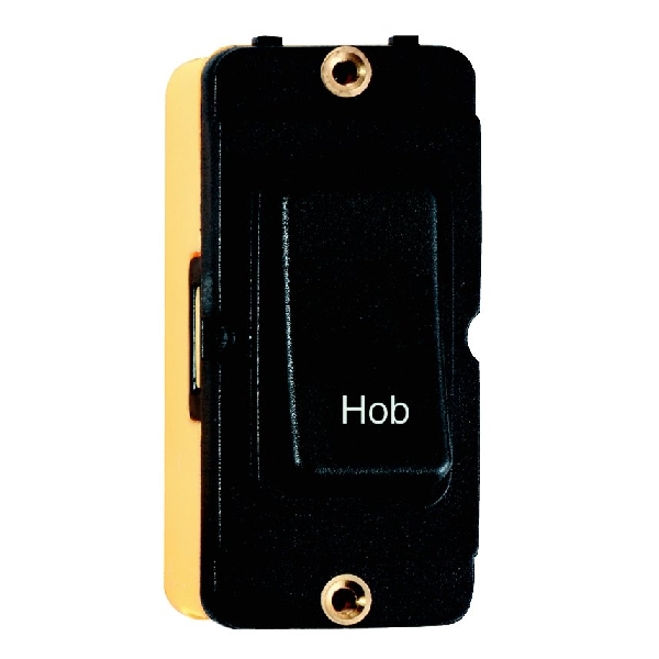 Hamilton Grid-IT 20AX Double Pole Rocker Module Hob Black/Black