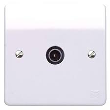 MK K3550WHI Socket TV/FM Single Male