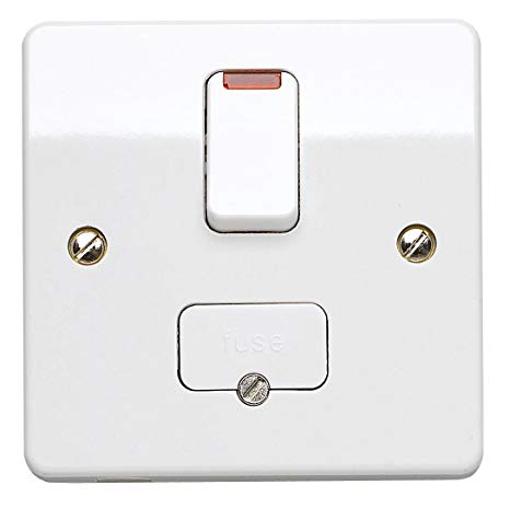 MK Logic Plus 13A DP Switched Fused Spur with Neon and Flex Outlet [White]