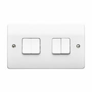 MK K4874WHI Switch 4 Gang 2 Way SP 10A