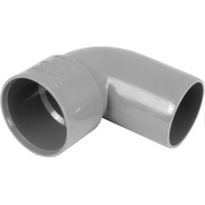 50mm PVC Wastewater  90° Spigot Bend - Grey