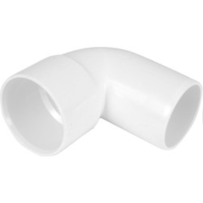 50mm PVC Wastewater  90Â° Spigot Bend - White