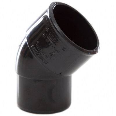 32mm PVC Wastewater  45/135° Spigot Bend - Black