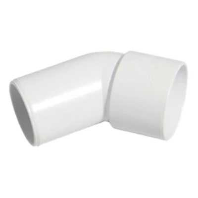 32mm PVC Wastewater  45/135Â° Spigot Bend - White