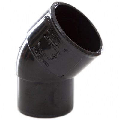 40mm Solvent Weld 45/135Â° Spigot Bend [Black]