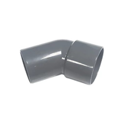 50mm PVC Wastewater  45/135° Spigot Bend - Grey