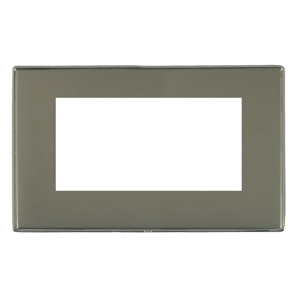 Hamln LDEURO4BK-BK Double Frontplate