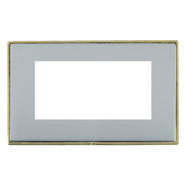 Hamln LDEURO4PB-BS Double Frontplate