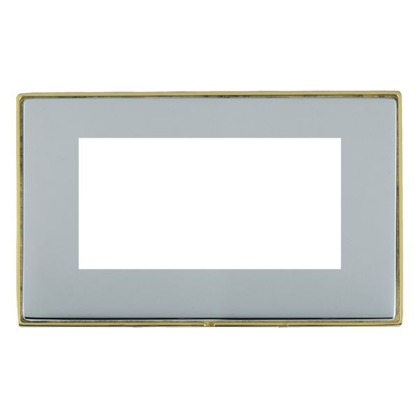 Hamln LDEURO4PB-BS Double Frontplate