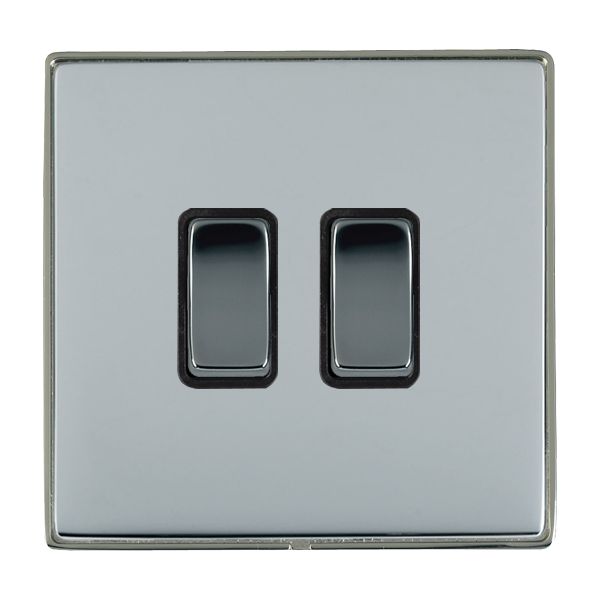 Hamln LDR222BK-BSB Rocker Switch 2G 20A