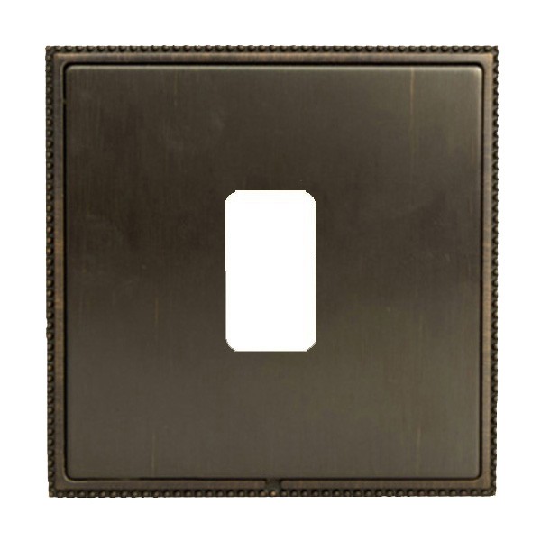 Hamilton LPX1GPEB-EB Linea-Perlina CFX Etrium Bronze Frame/Etrium Bronze Plate 1 Gang Grid Fix Aperture Plate with Grid