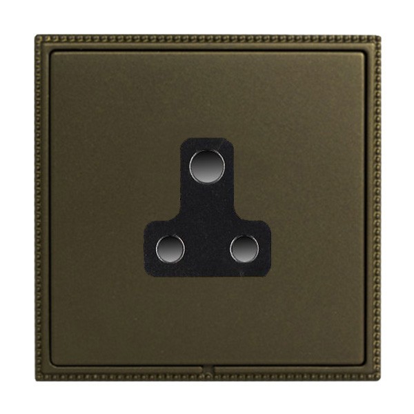 Hamilton LPXUS5RB-RBB Linea-Perlina CFX Richmond Bronze Frame/Richmond Bronze Plate 1 Gang 5A Unswitched Socket with Black Insert