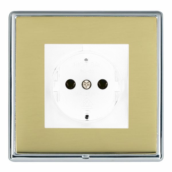 Hamln LRX6126BC-PBW Unswitched Socket 1G