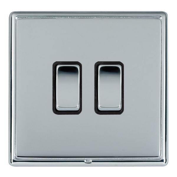 Hamln LRXR222BC-BSB Rocker Switch 2G 20A