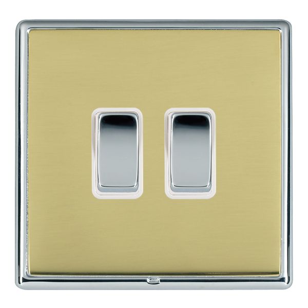 Hamln LRXR222BC-PBW Rocker Switch 2G 20A