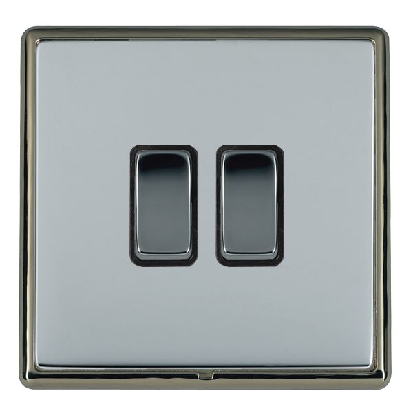 Hamln LRXR22BK-BSB Rocker Switch 2G 10A