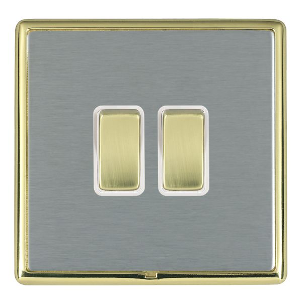Hamln LRXR22PB-SSW Rocker Switch 2G 10A