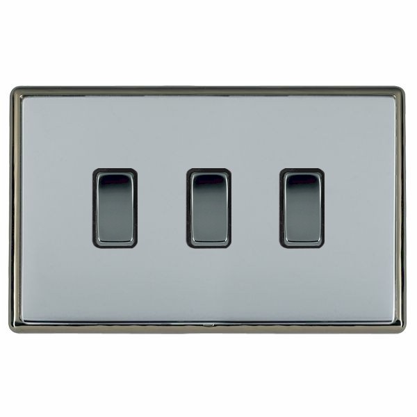 Hamln LRXR232BK-BSB Rocker Switch 3G 20A