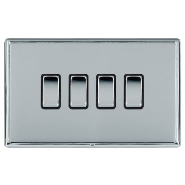 Hamln LRXR24BC-BSB Rocker Switch 4G 10A