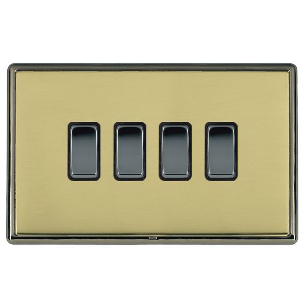 Hamln LRXR242BK-PBB Rocker Switch 4G 20A